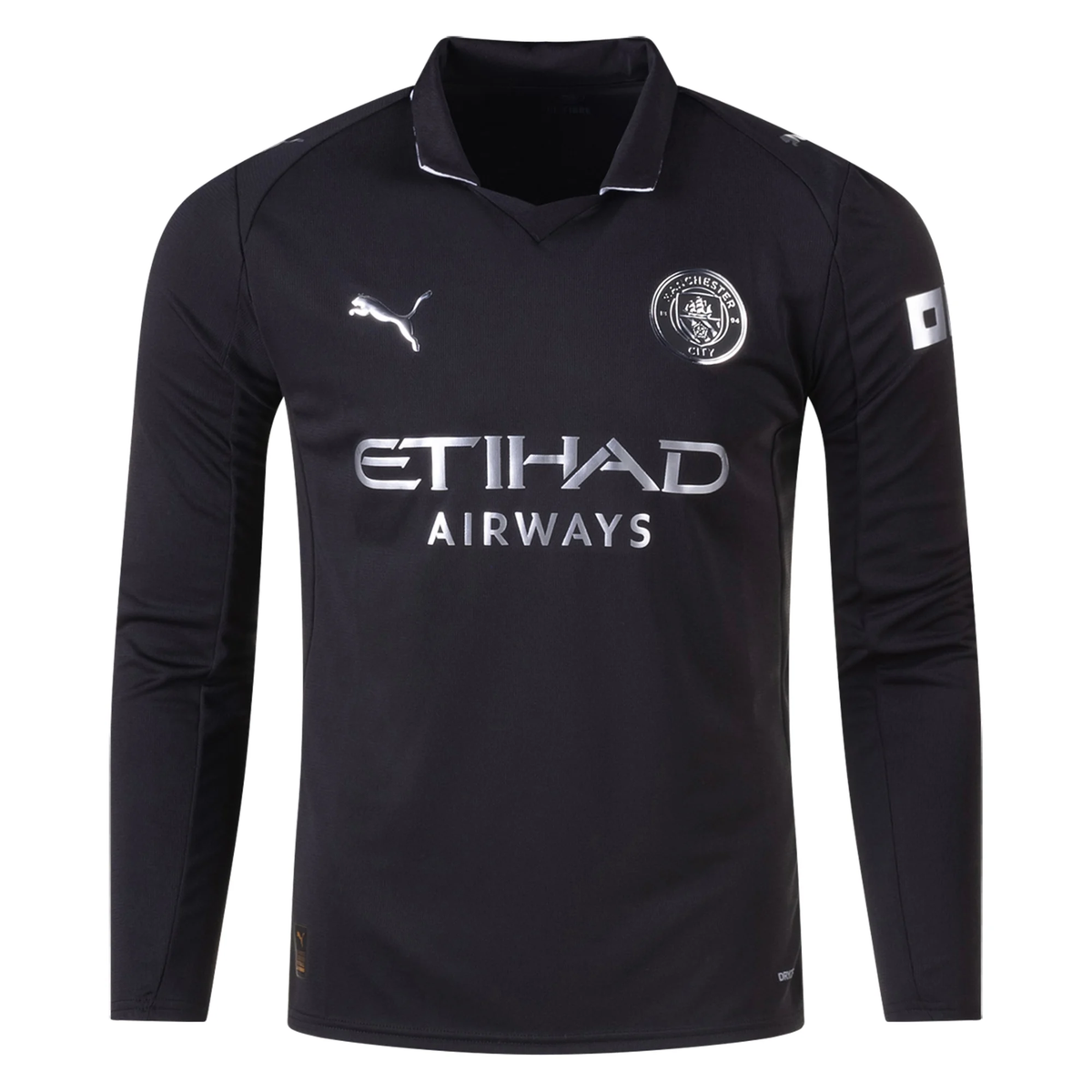 Puma Manchester City Long Sleeve Away Jersey 25/26 (Puma Black)