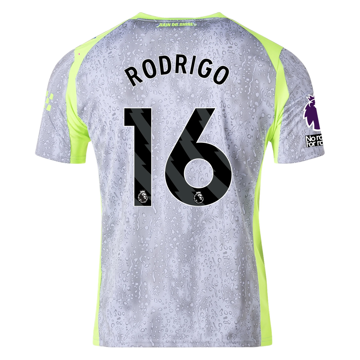 Puma Men's Manchester City Rodrigo Third Jersey w/ EPL + No Room For Racism Patches 25/26 (Cool Weather/Pro Green)