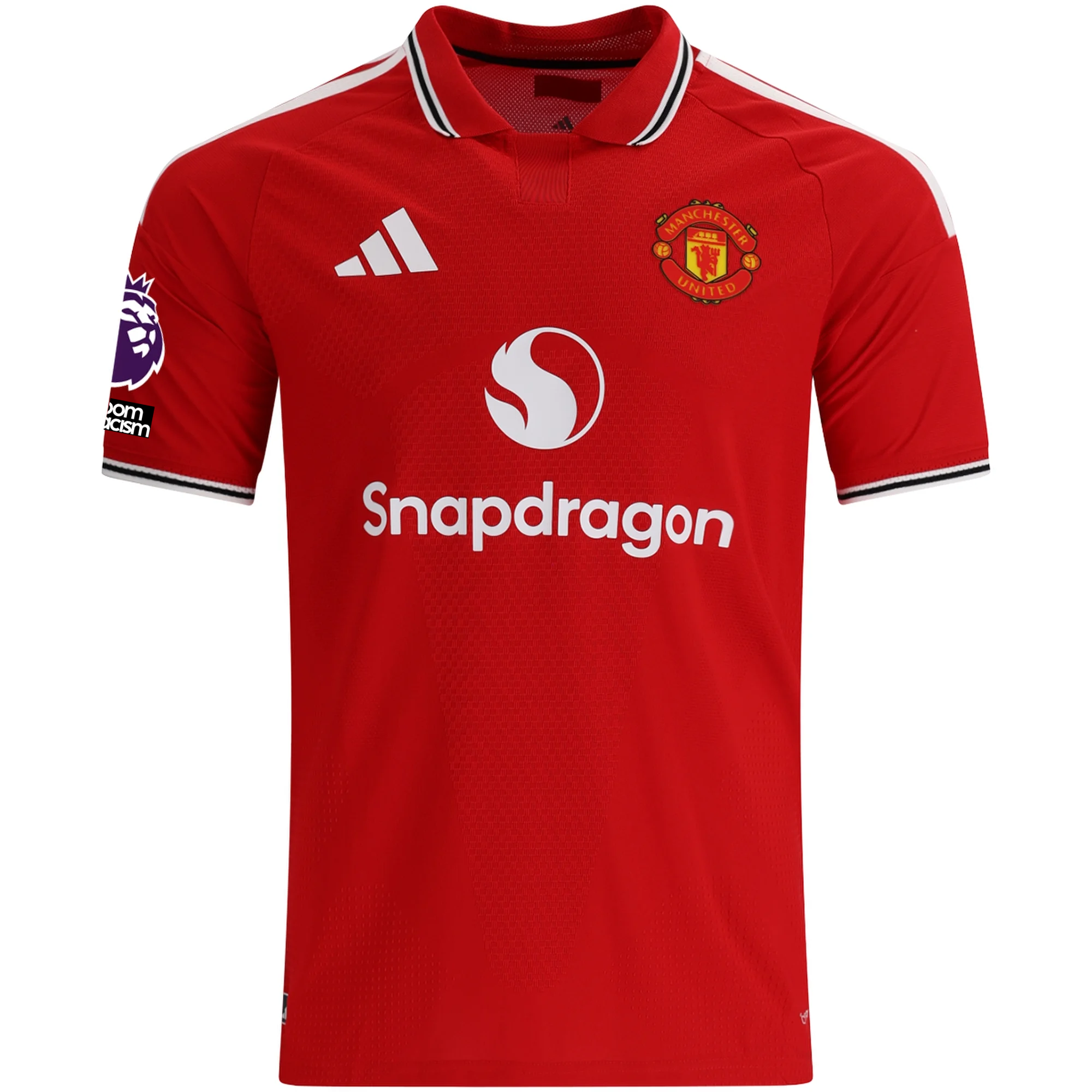 adidas Manchester United Authentic Home Jersey w/ EPL + No Room For Racism Patches 26/27 (Red)