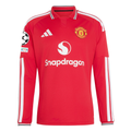adidas Manchester United Authentic Long Sleeve Home Jersey w/ Champions League Patches 26/27 (Red)