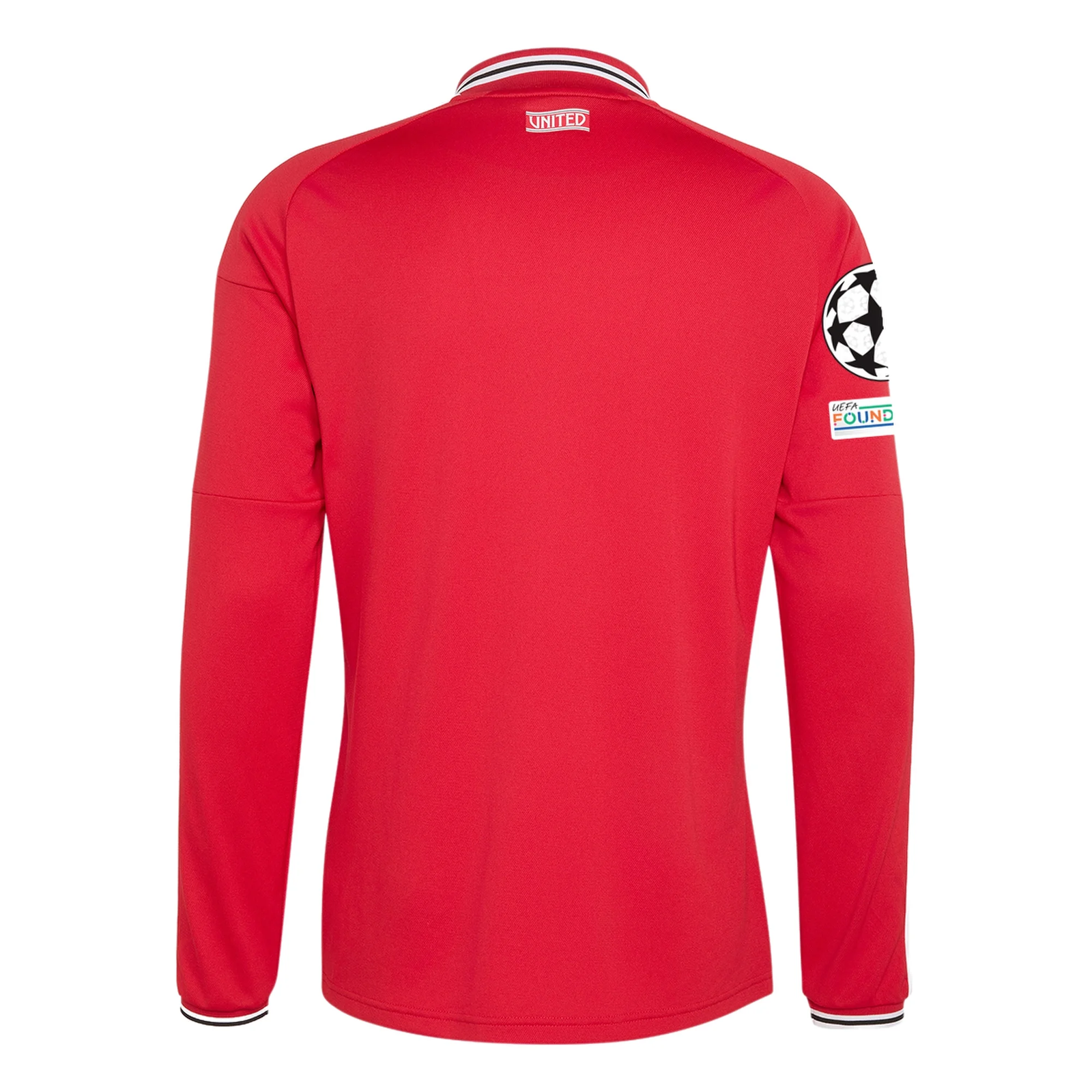 adidas Manchester United Authentic Long Sleeve Home Jersey w/ Champions League Patches 26/27 (Red)