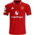 adidas Mens Manchester United Home Jersey w/ Champions League Patches 26/27 (Red)