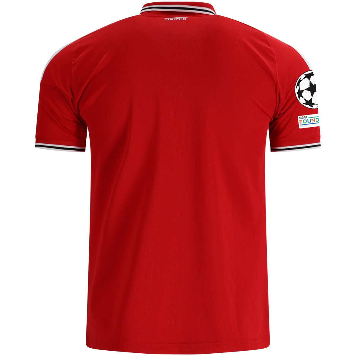 adidas Mens Manchester United Home Jersey w/ Champions League Patches 26/27 (Red)