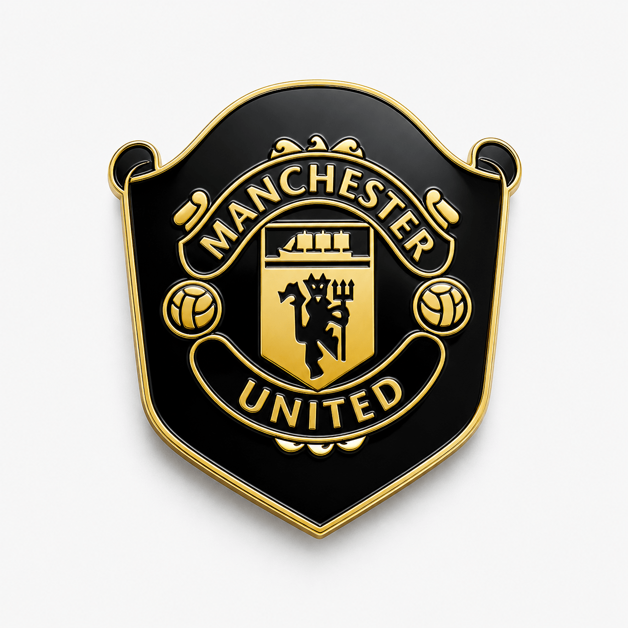 Manchester United Black Gold Enamel Pin | SoccerWearhouse
