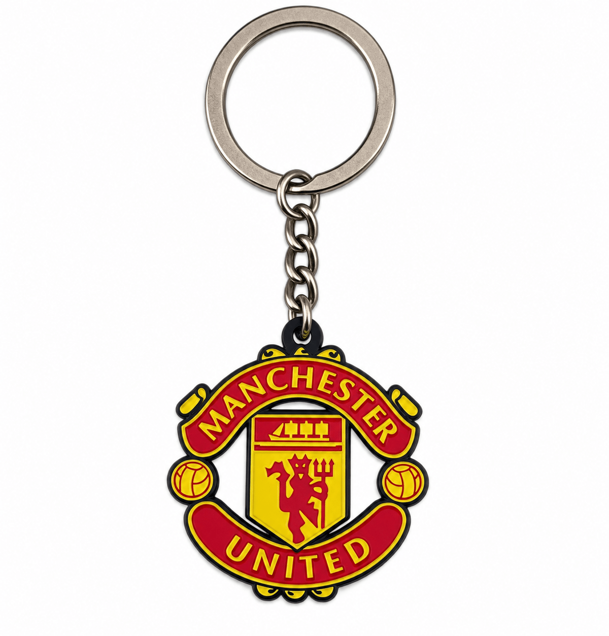 Manchester United Double Sided Metal Crest Keychain | SoccerWearhouse