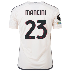adidas A.S Roma Gianluca Mancini Away Jersey w/ Europa League Patches 23/24 (Beige)
