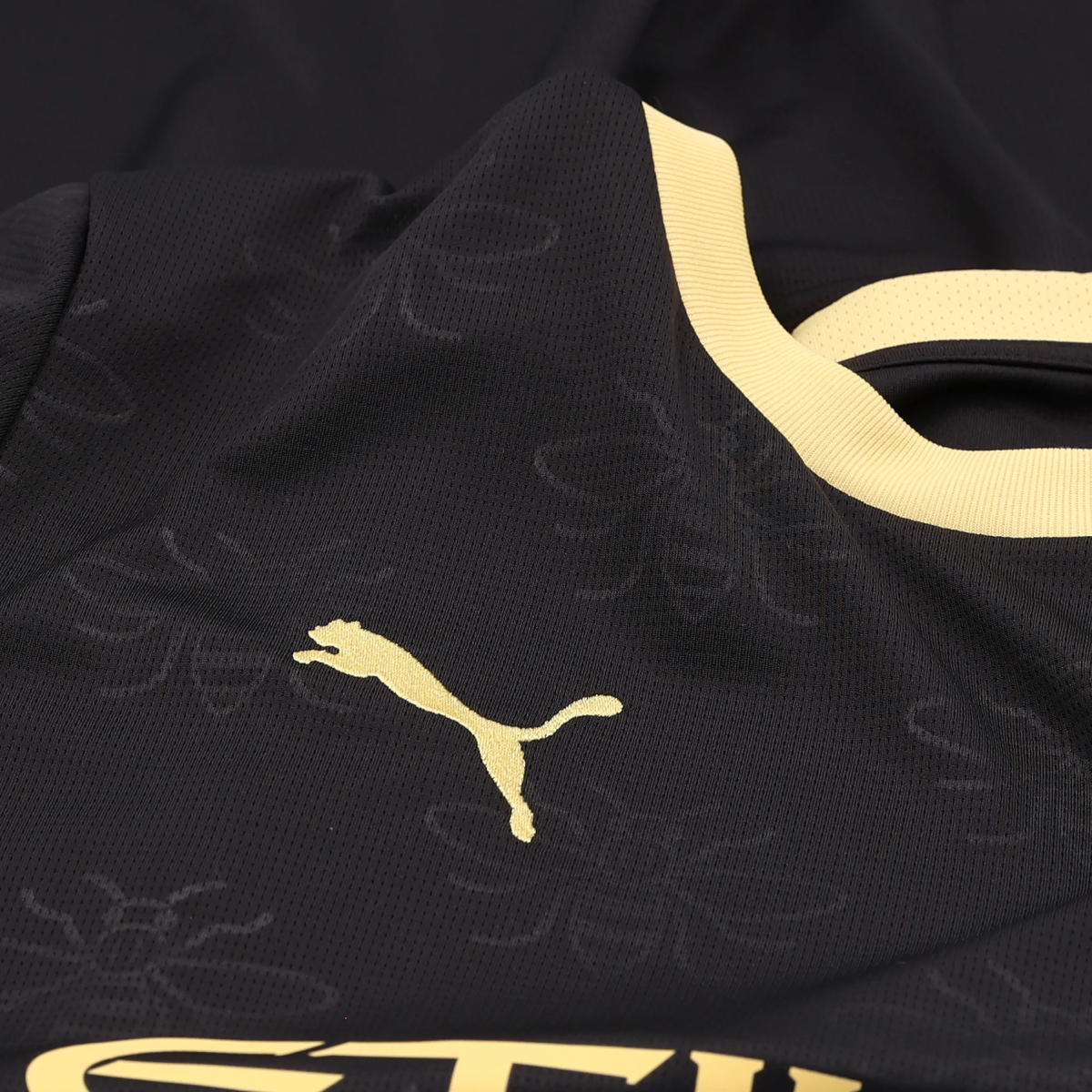 Puma Mens Manchester City Away Jersey 26/27 (Black/Yellow)