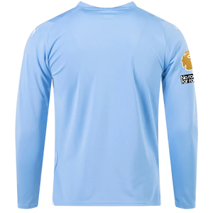 Puma Manchester City Home Long Sleeve Jersey w/ EPL + No Room For Racism + Club World Cup Patches 23/24 (Team Light Blue/Puma White)