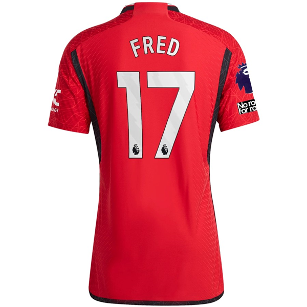 adidas Manchester United Authentic Fred Home Jersey 23/24 w/ EPL + No ...