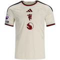 adidas Mens Manchester United Third Jersey w/ EPL + No Room For Racism Patches 26/27 (Ivory)