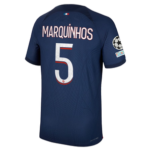 Nike Paris Saint-Germain Authentic Match Marquinhos Home Jersey w/ Champions League Patches 23/24 (Midnight Navy)