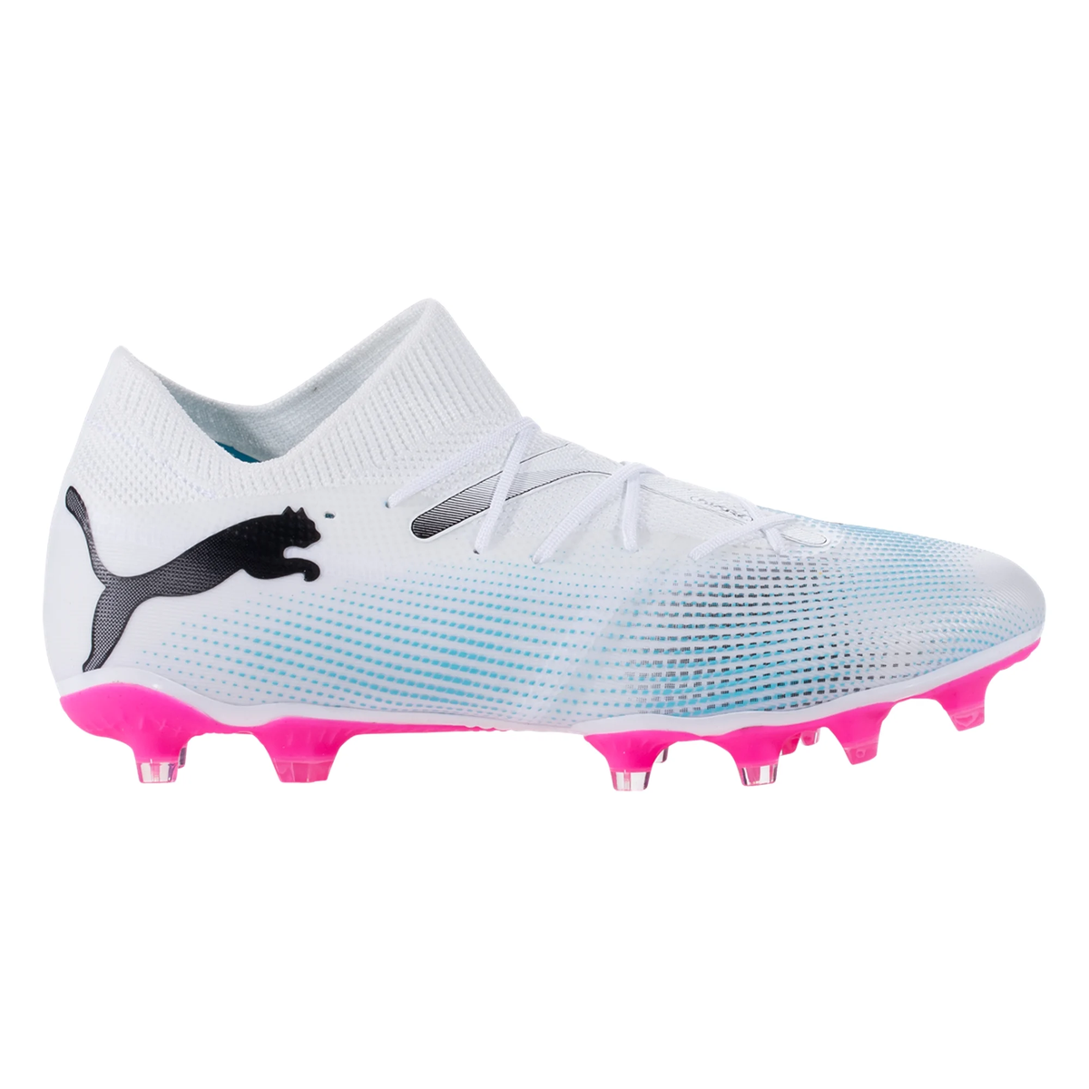 Puma Future 7 Match FG/AG Soccer Cleats (Puma White/Poison Pink