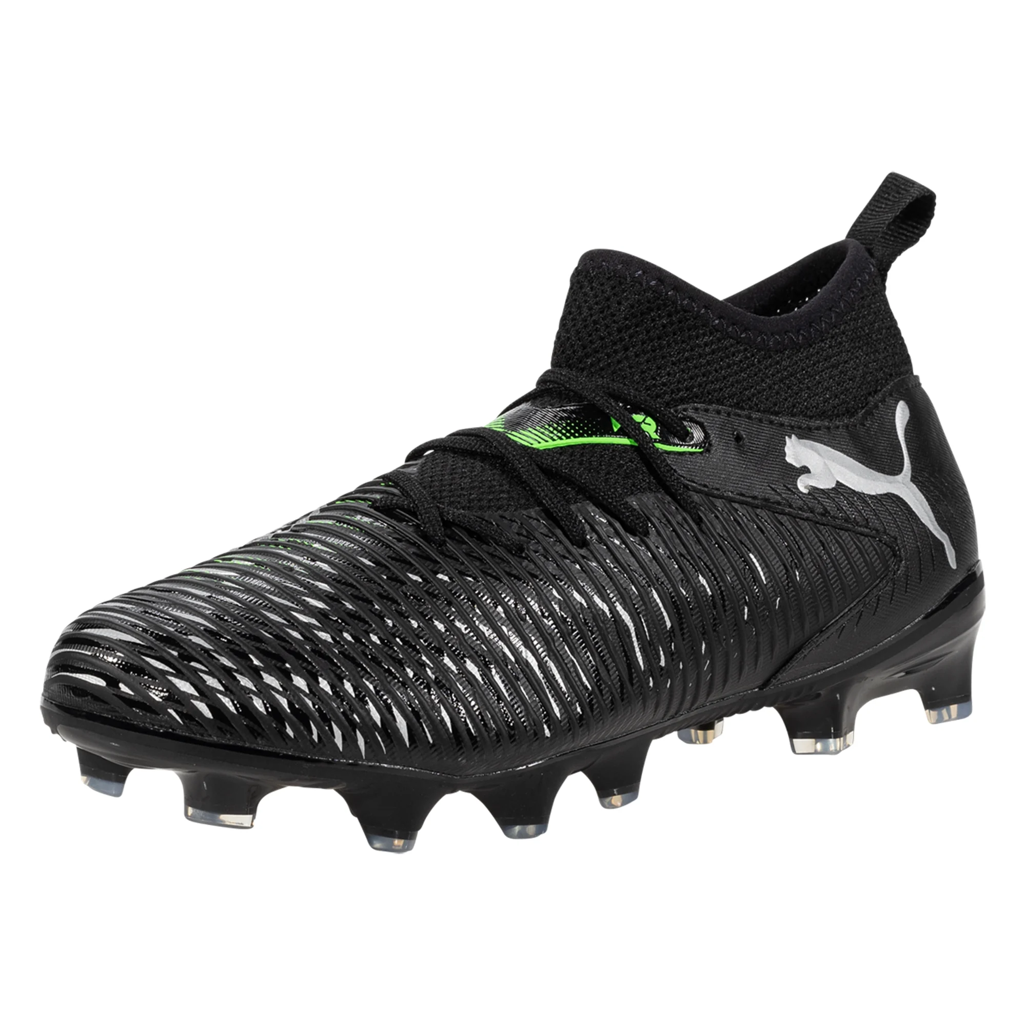 Puma Future 8 Match FG/AG Soccer Cleats (Black/Cool Grey)