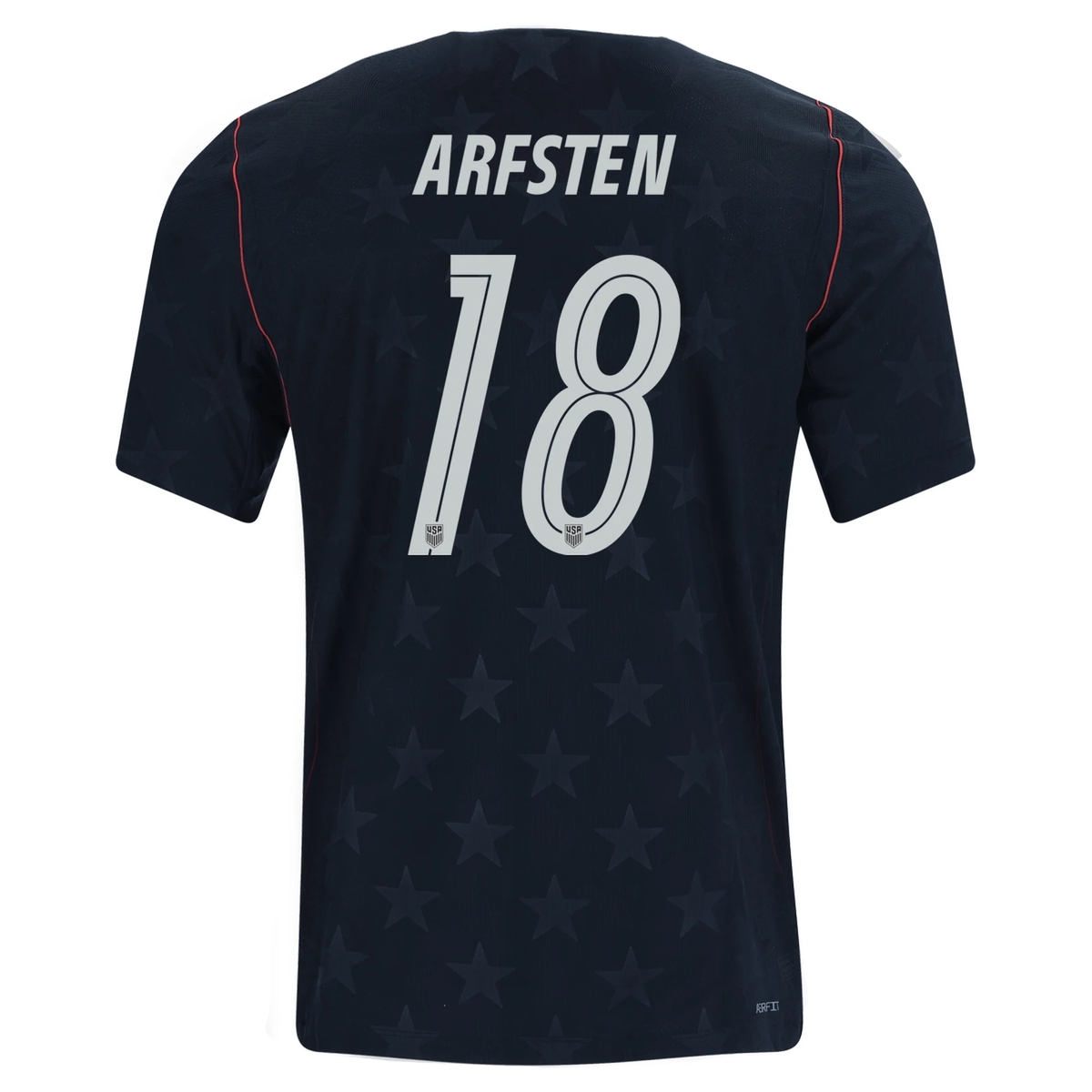 Nike Mens United States Max Arfsten Away Stadium Jersey 2026 (Dark Obsidian/Pure Platinum)