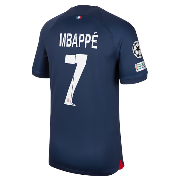 Nike Paris Saint Germain Kylian Mbappe Home Jersey w Champions League Soccer Wearhouse