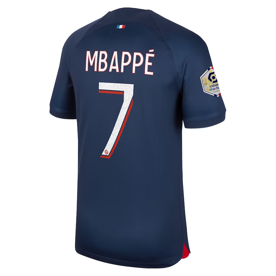 Nike Paris Saint-Germain Kylian Mbappé Home Jersey w/ Ligue 1 Champion ...