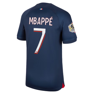 Nike Paris Saint-Germain Kylian Mbappé Home Jersey w/ Ligue 1 Champions Patch 23/24 (Midnight Navy)