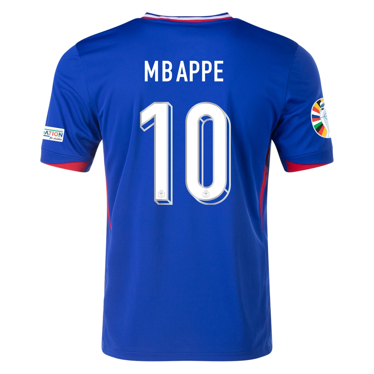 Nike France Kylian Mbappe Home Jersey w/ Euro 2024 Patches 24/25 (Brig ...