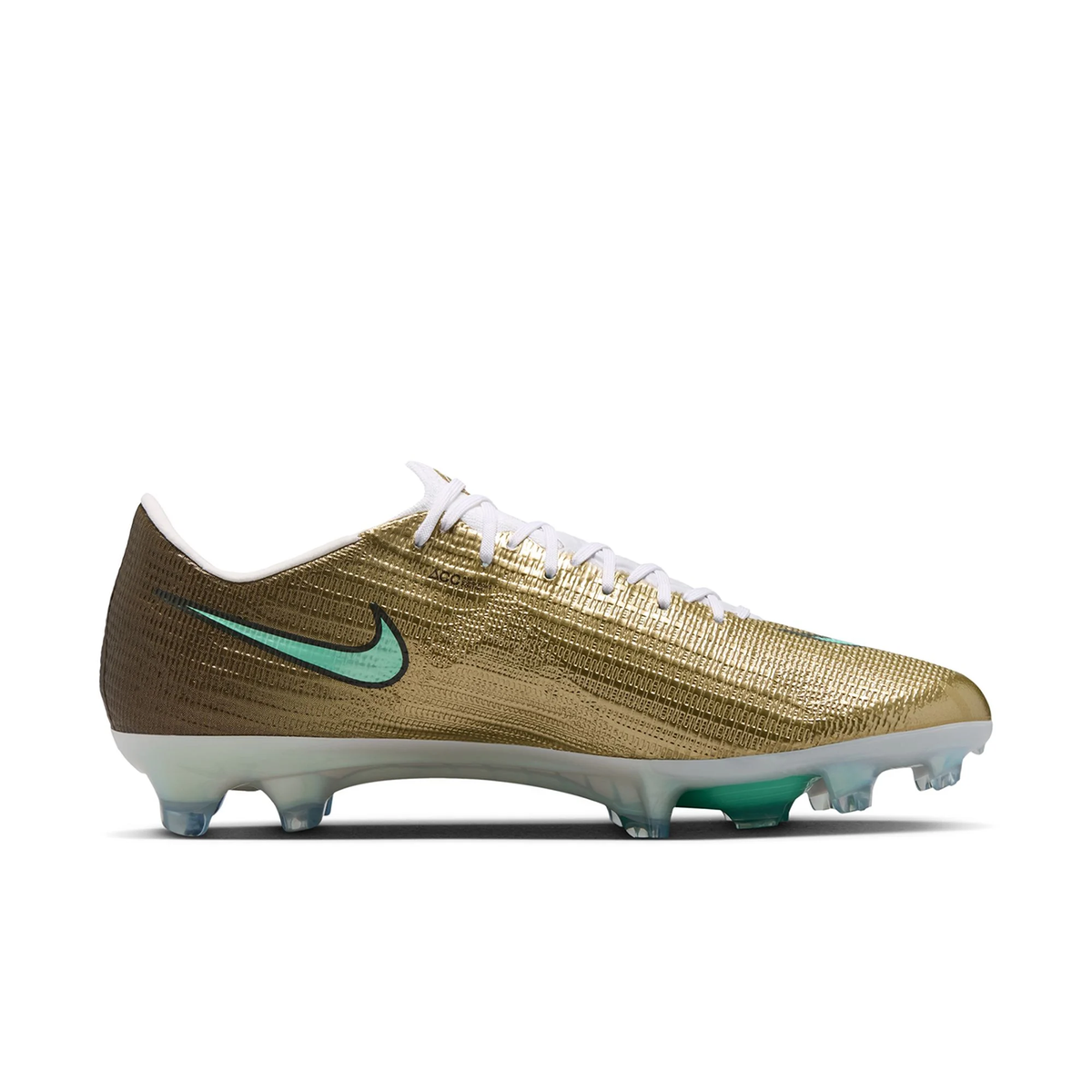 Nike Zoom Superfly 11 Elite KM FG Soccer Cleats (Metallic Gold/Green Glow)