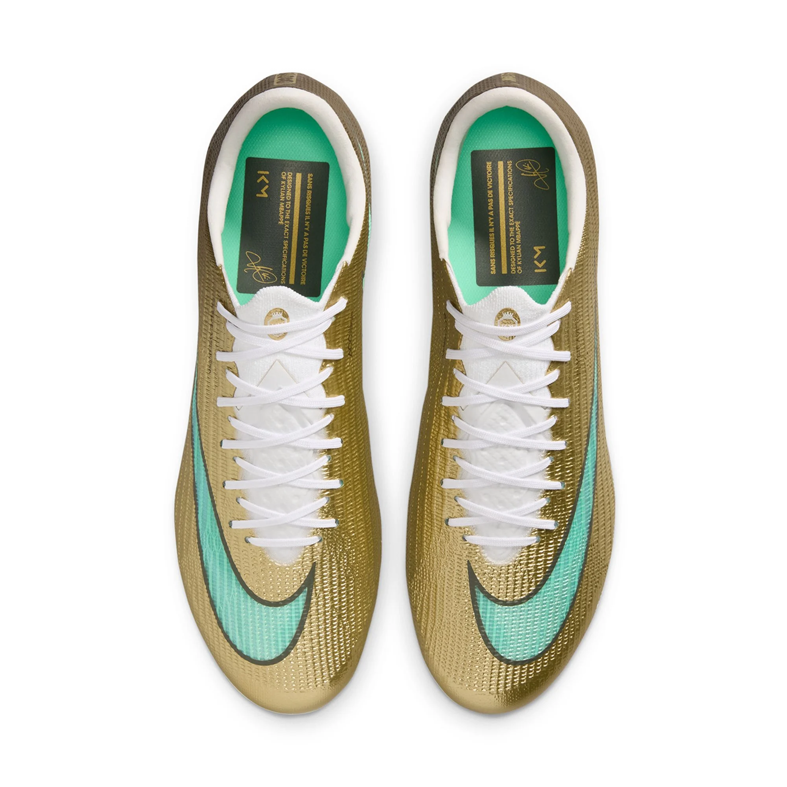 Nike Zoom Superfly 11 Elite KM FG Soccer Cleats (Metallic Gold/Green Glow)