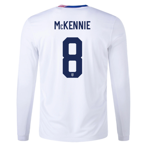 Nike United States Weston McKennie Long Sleeve Home Jersey 24/25 (White)