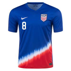 Nike Mens United States Weston McKennie Away Jersey 24/25 (Old Royal/Sport Red)