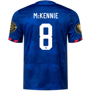 Nike Mens United States Weston McKennie Away Jersey w/ Gold Cup Patches 23/24 (Hyper Royal/Loyal Blue)