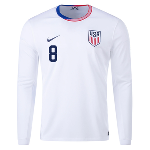 Nike United States Weston McKennie Long Sleeve Home Jersey 24/25 (White)