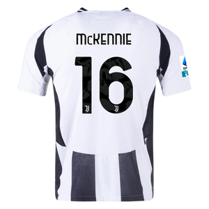 adidas Juventus Authentic Weston McKennie Home Jersey w/ Serie A Patch 24/25 (White/Black)