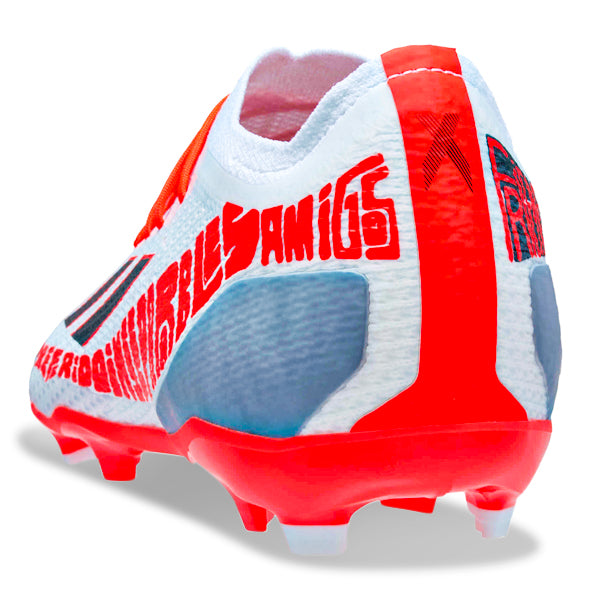 Botas de fútbol adidas Jr. X Speedportal Messi.1 FG (Blanco/Rojo solar)