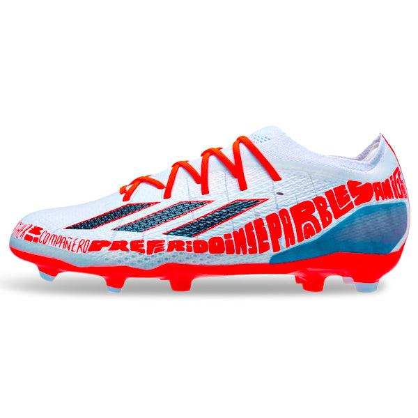 Botas de fútbol adidas Jr. X Speedportal Messi.1 FG (Blanco/Rojo solar)