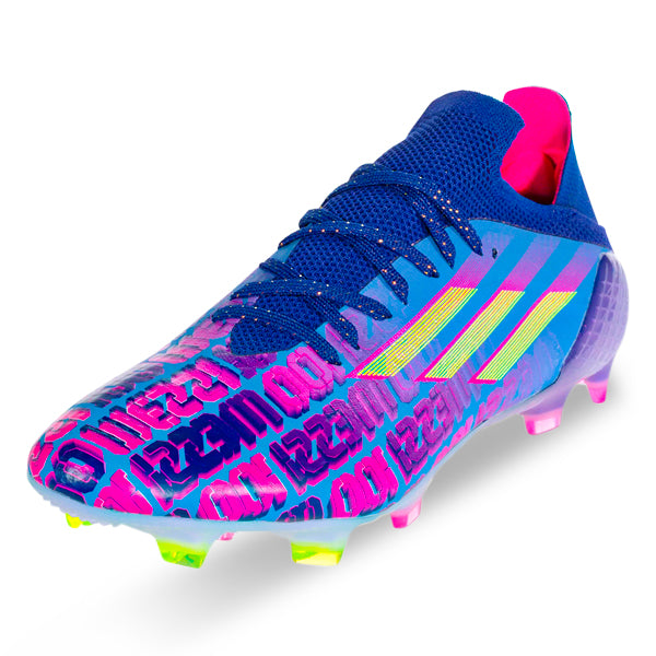 adidas Messi X Speedflow.1 FG Soccer Cleats Victory Blue Shock Pink Soccer Wearhouse