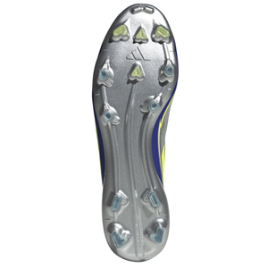 adidas F50 Messi Elite FG Soccer Cleats (Silver Metallic/Lucid Blue)