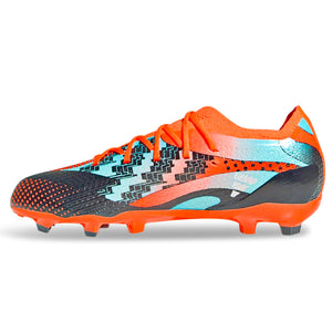 adidas Jr. X Speedportal Messi.1 Firm Ground Soccer Cleats (Team Solar Orange/Metallic Silver)