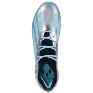 adidas X Crazyfast Messi.1 FG Soccer Cleats (Silver Metallic/Bliss Blue)