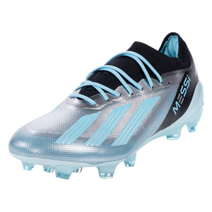adidas X Crazyfast Messi.1 Firm Ground Soccer Cleats (Silver Metallic/Bliss Blue)