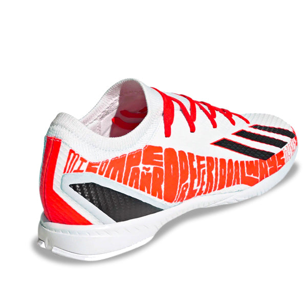 adidas X Speedportal Indoor Soccer Shoes (White/Solar Red