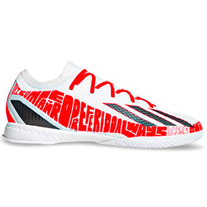 adidas X Speedportal Messi.3 Indoor Soccer Shoes (White/Solar Red)