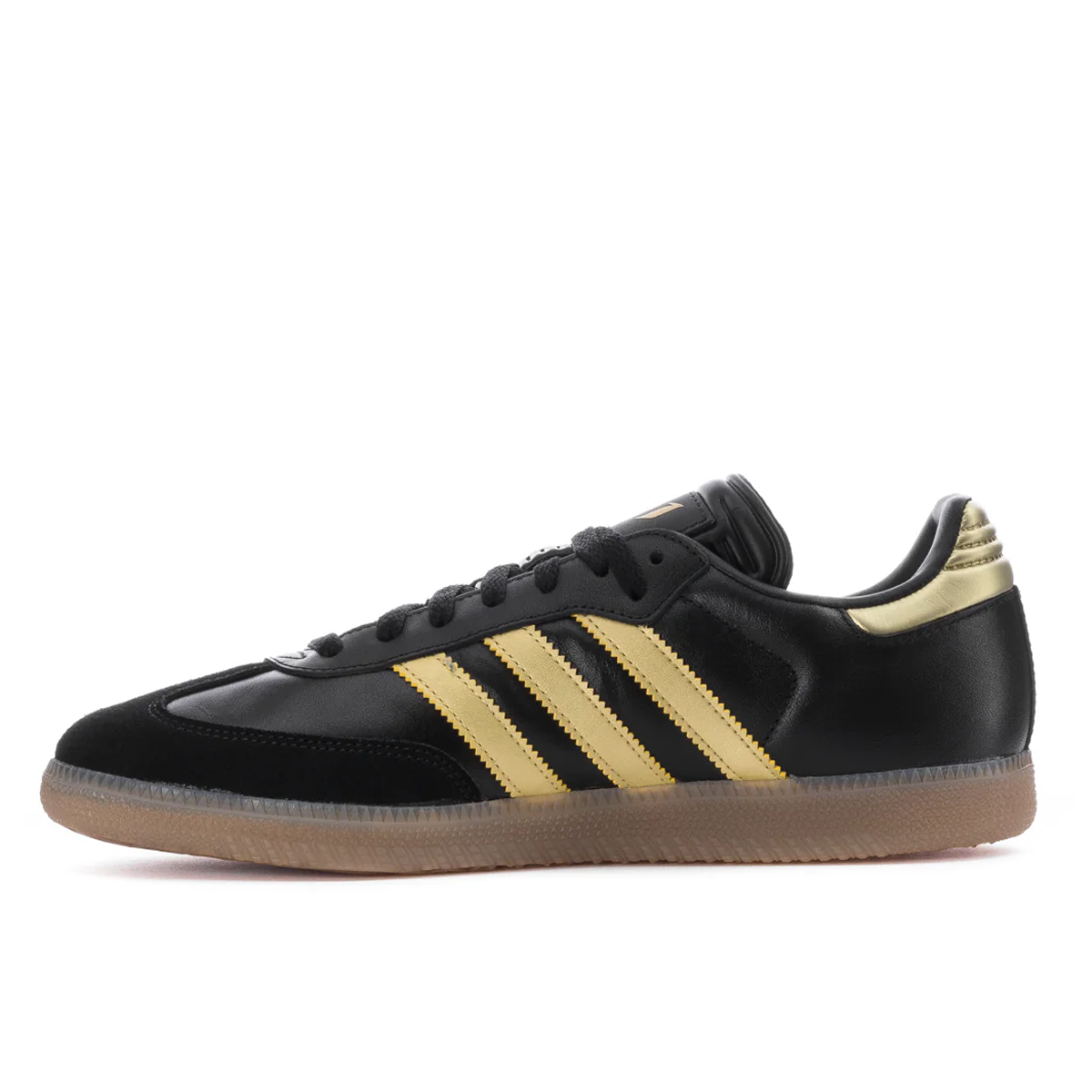 adidas Samba Messi Indoor Soccer Shoes (Black/Gold/Gum) Soccer Wearhouse