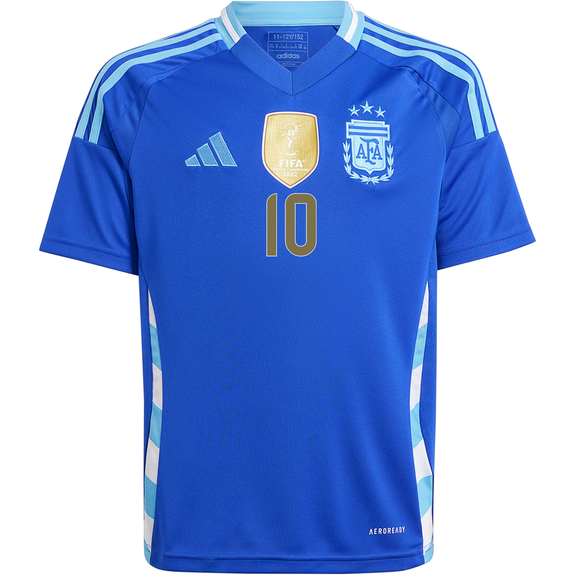 adidas Youth Argentina Lionel Messi Away Jersey 24/25 (Lucid Blue