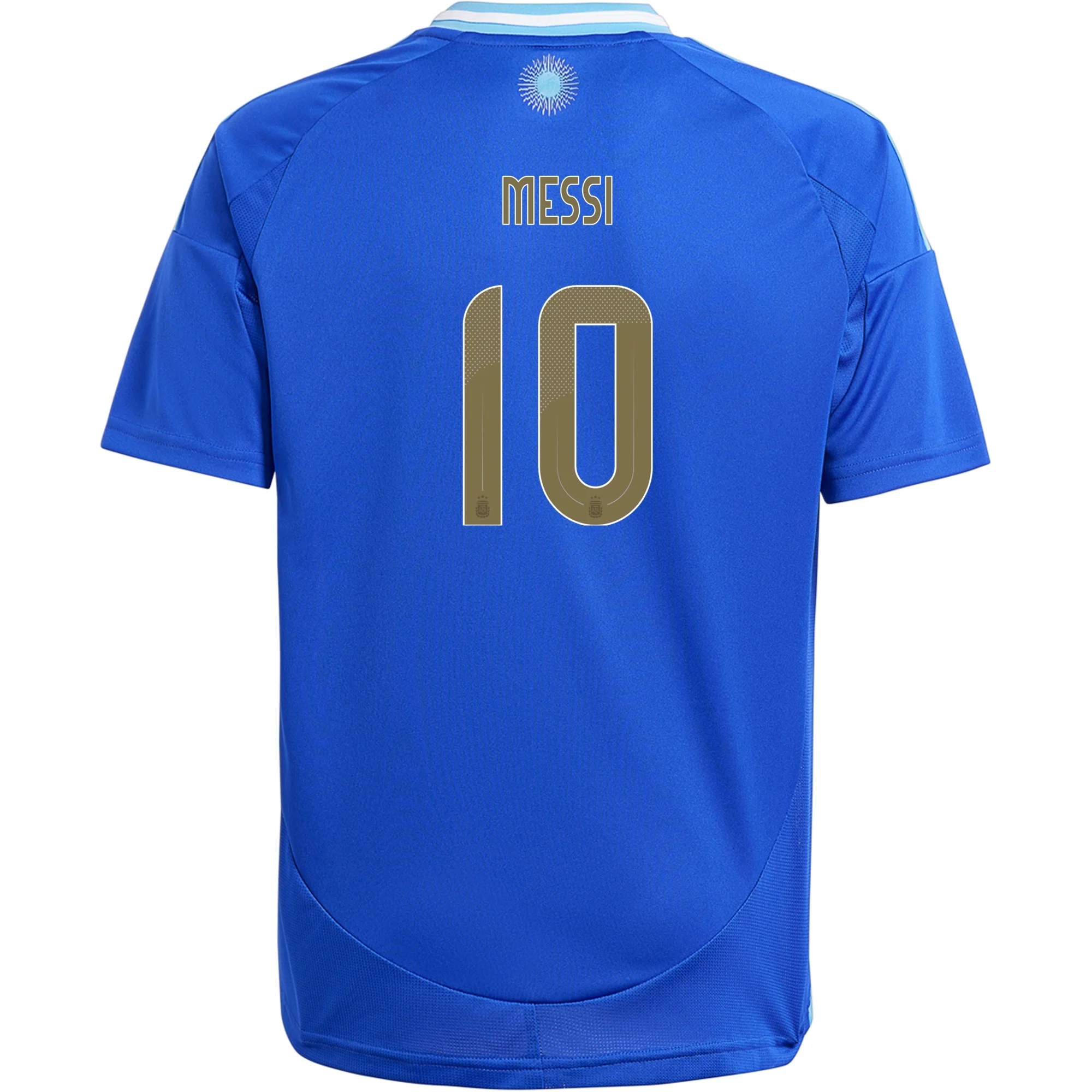 adidas Youth Argentina Lionel Messi Away Jersey 24 25 Lucid Blue Blue Soccer Wearhouse