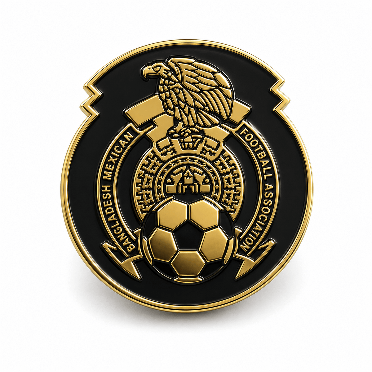 Mexico Black Gold Enamel Pin | SoccerWearhouse
