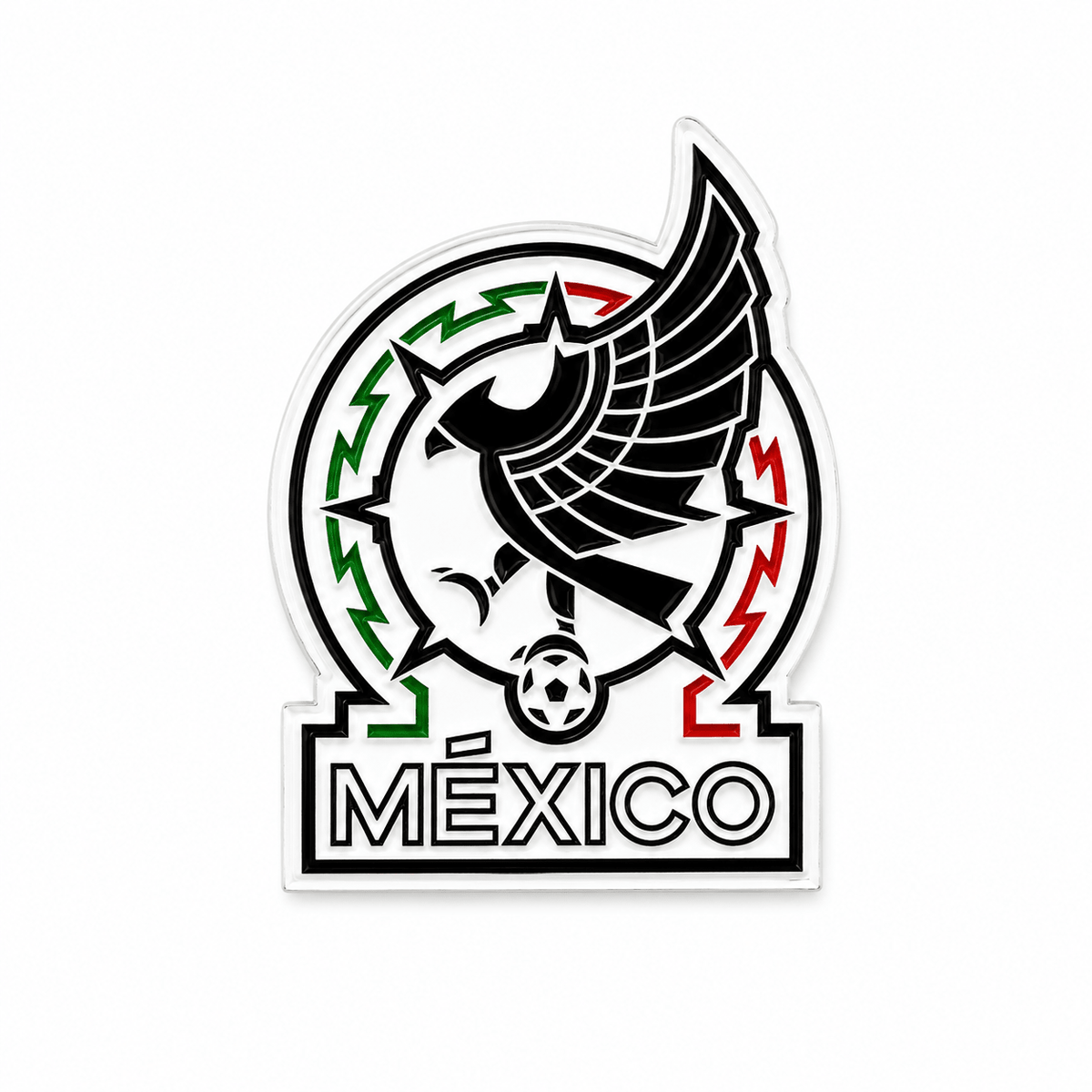 Mexico FMF Soccer Enamel Pin (White) | SoccerWearhouse