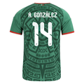 adidas Men's A. González Mexico Home 2026 World Cup Jersey (Bold Green)