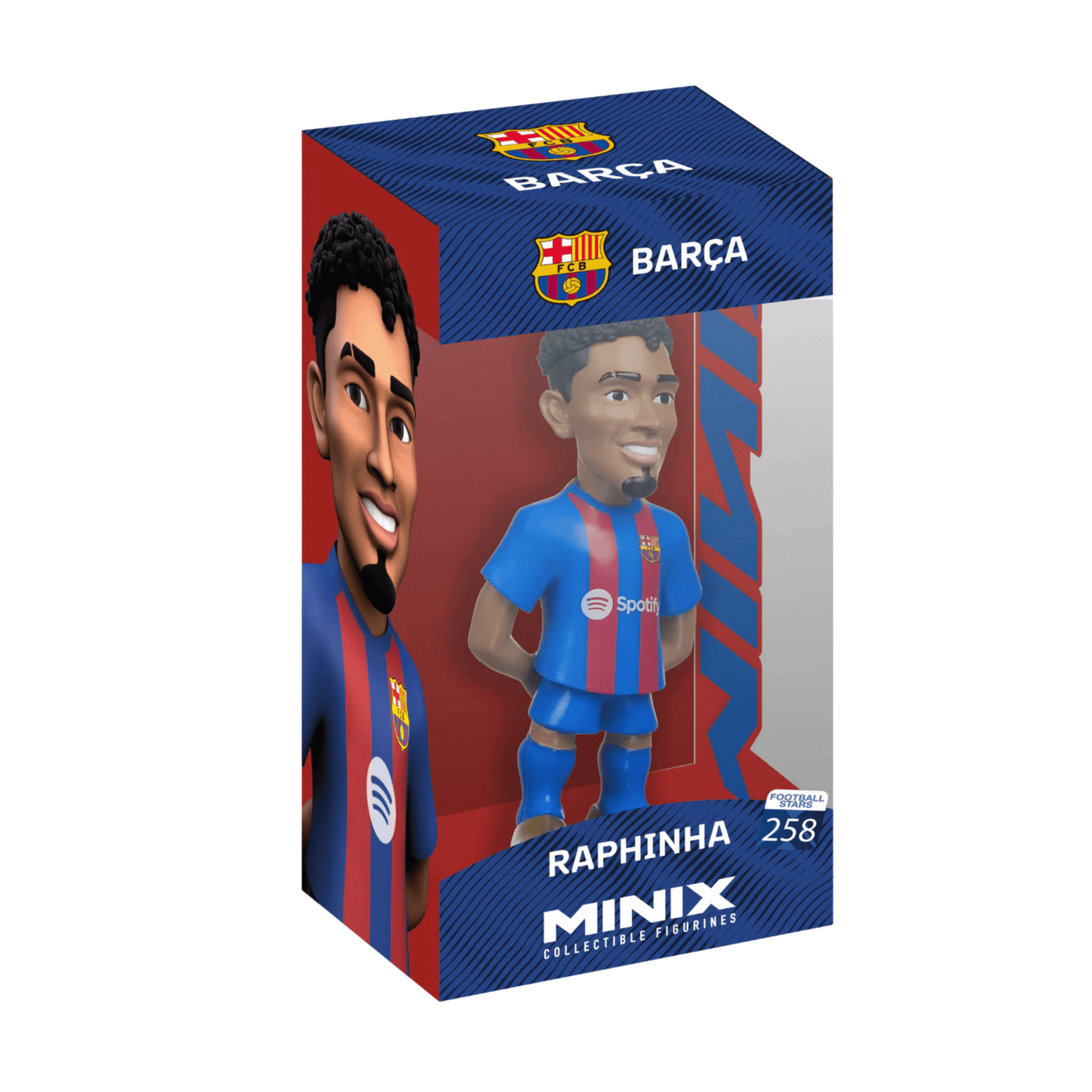 MINIX Barcelona Raphinha Collectible Figure (Blue/Red) | SoccerWearhouse