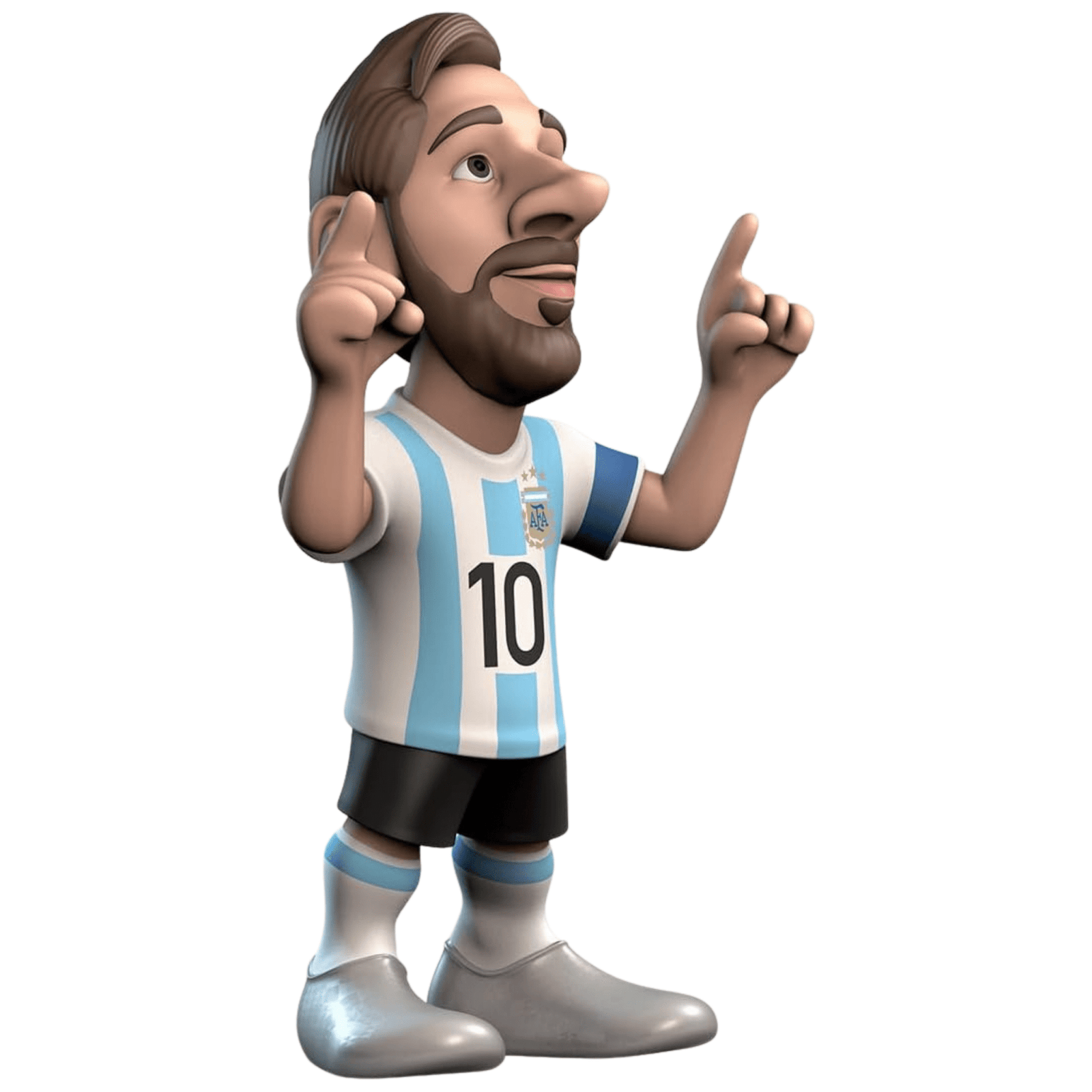 MINIX Messi Argentina Pointing to the Sky Figure (White/Blue) | SoccerWearhouse