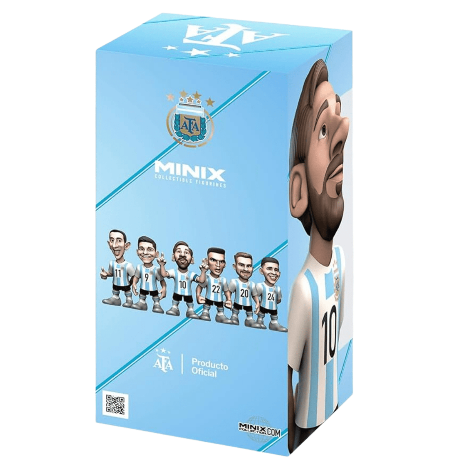 MINIX Messi Argentina Pointing to the Sky Figure (White/Blue) | SoccerWearhouse