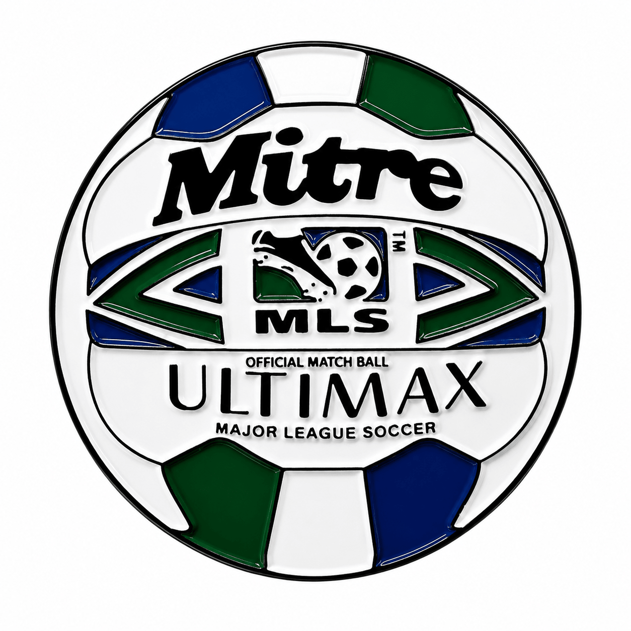 MLS Mitre Ball Retro Enamel Pin | SoccerWearhouse