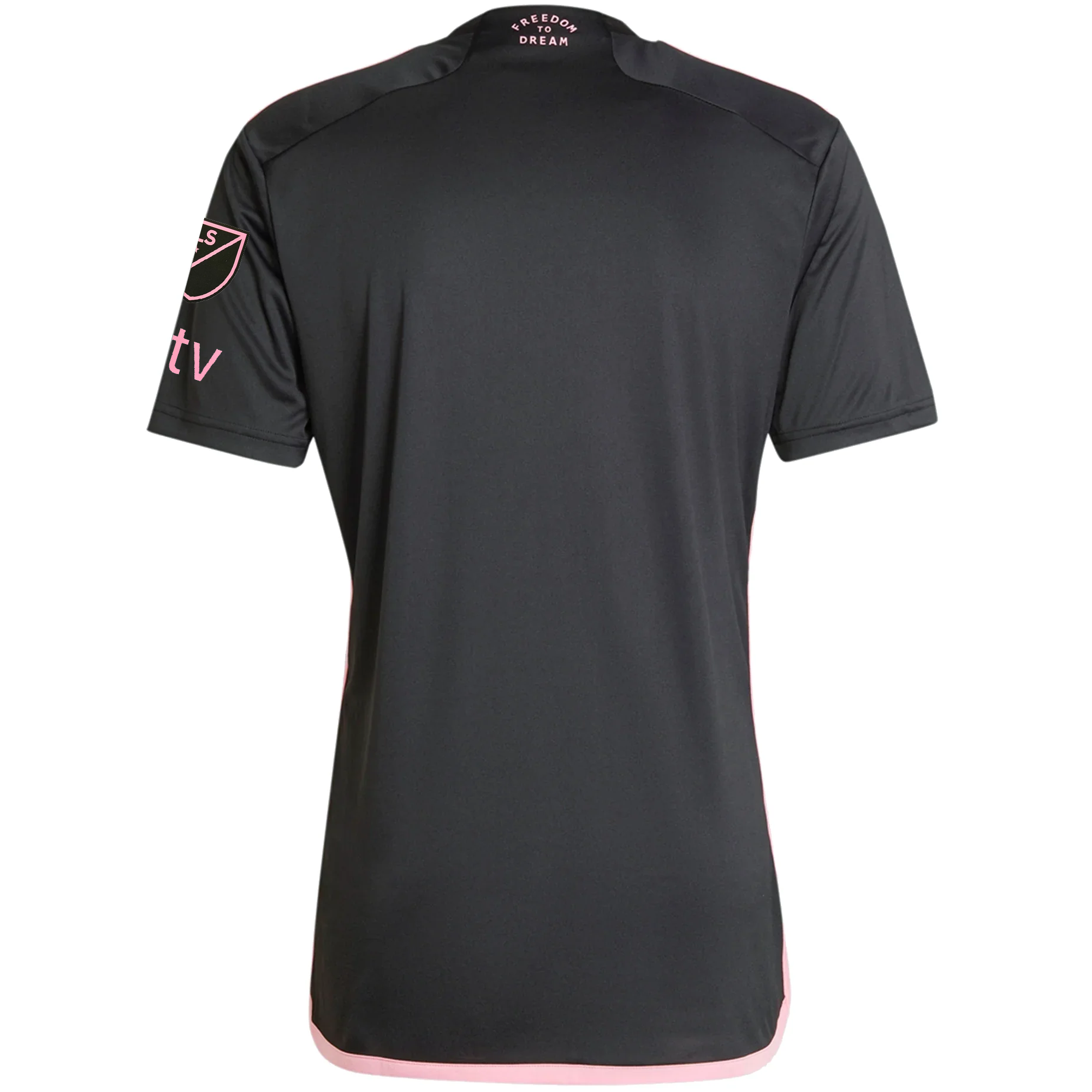 adidas Inter Miami Royal Caribbean Away Jersey w/ MLS + Apple TV Patches 23/24 (Black/Bliss Pink)