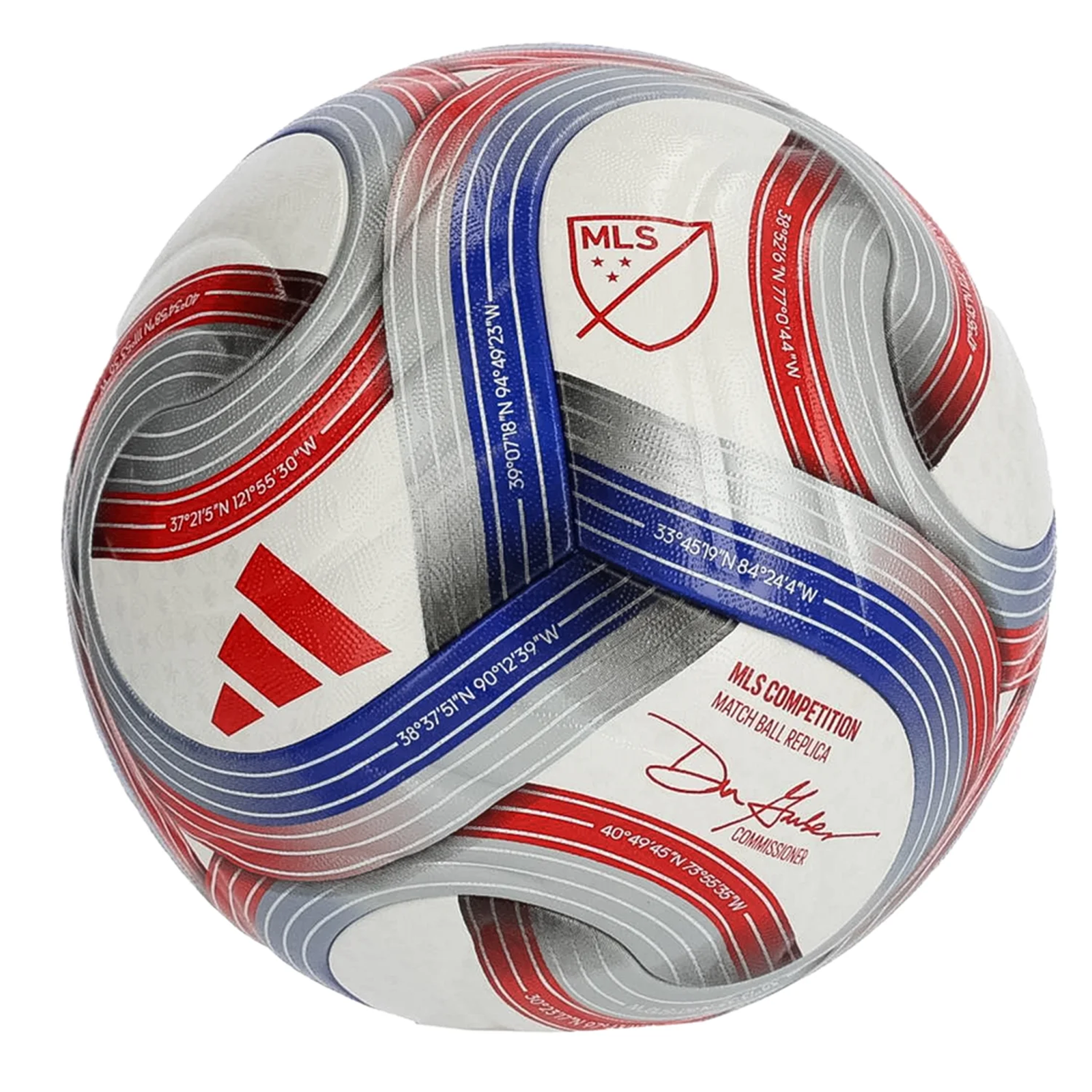 adidas MLS 2026 Official Match Ball (White/Red/Blue)